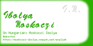 ibolya moskoczi business card